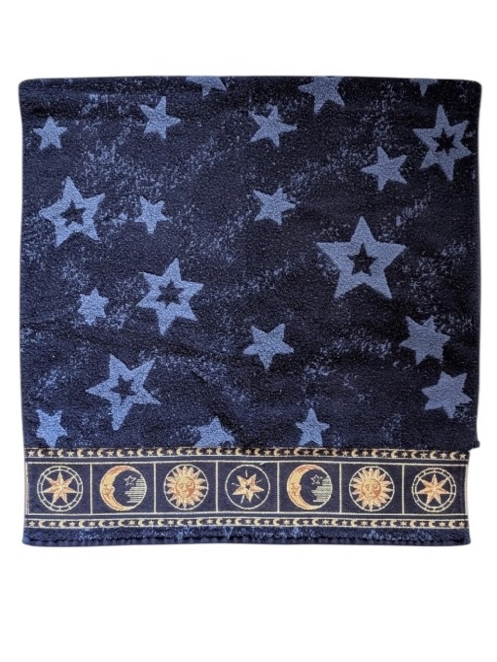 1990s Vintage Celestial Bath Towel |Sun Moon Stars Whimsigoth|Y2K